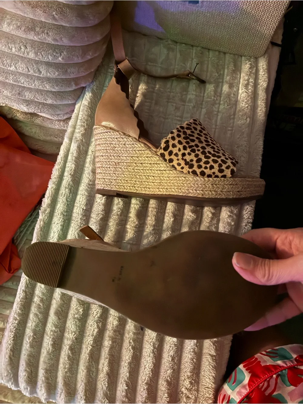 Matisse Beige Leopard Print Wedge Sandals